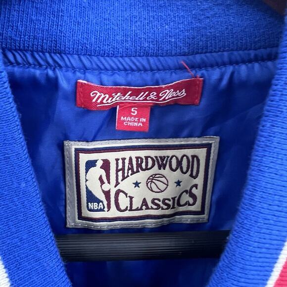 Vintage 80s Mitchell & Ness Philadelphia 76ers Blue Satin Jacket Size Small - Picture 5 of 5